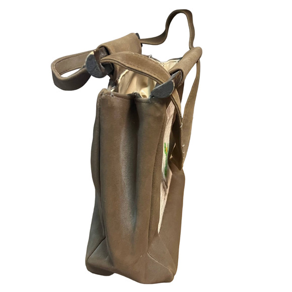 Vintage Road Runner Purse Tote Bag Embroidered Dessert Cottage Core Wooden - Picture 7 of 12